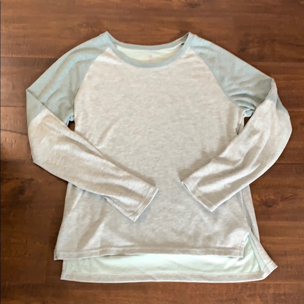 Adidas scoop neck two tone long sleeve